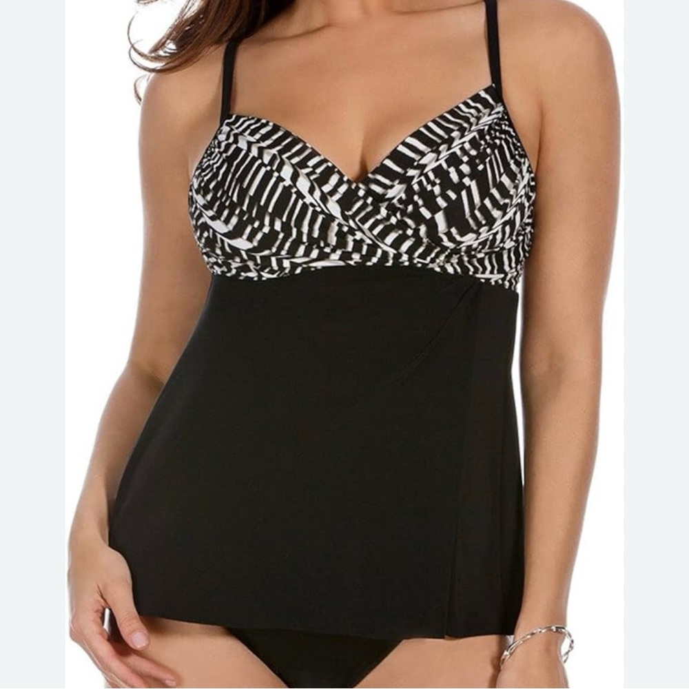 Miraclesuit pleated Camino tankini